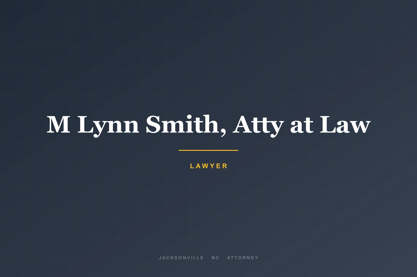 M Lynn Smith, Atty at Law